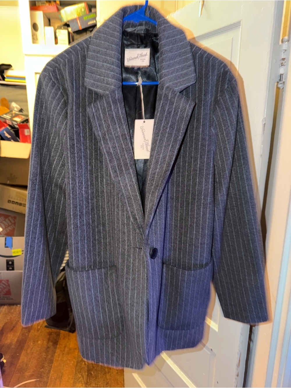 NWT Universal Thread Grey Striped Blazer